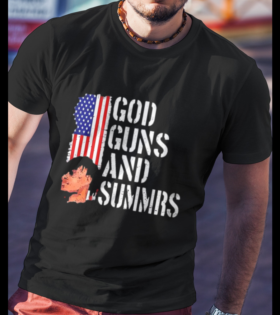 Kankan God Guns And Summrs American Flag Iconic T-Shirt