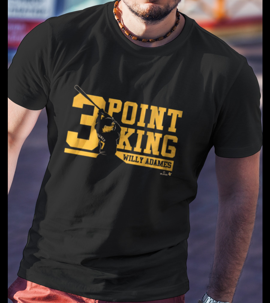 Willy Adames 3 Point King Baseball T-Shirt