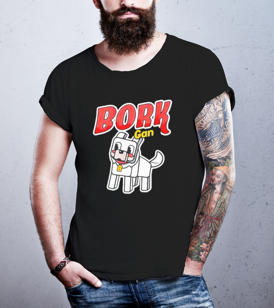 Bork Gang Dog Character With Collar T-Shirt