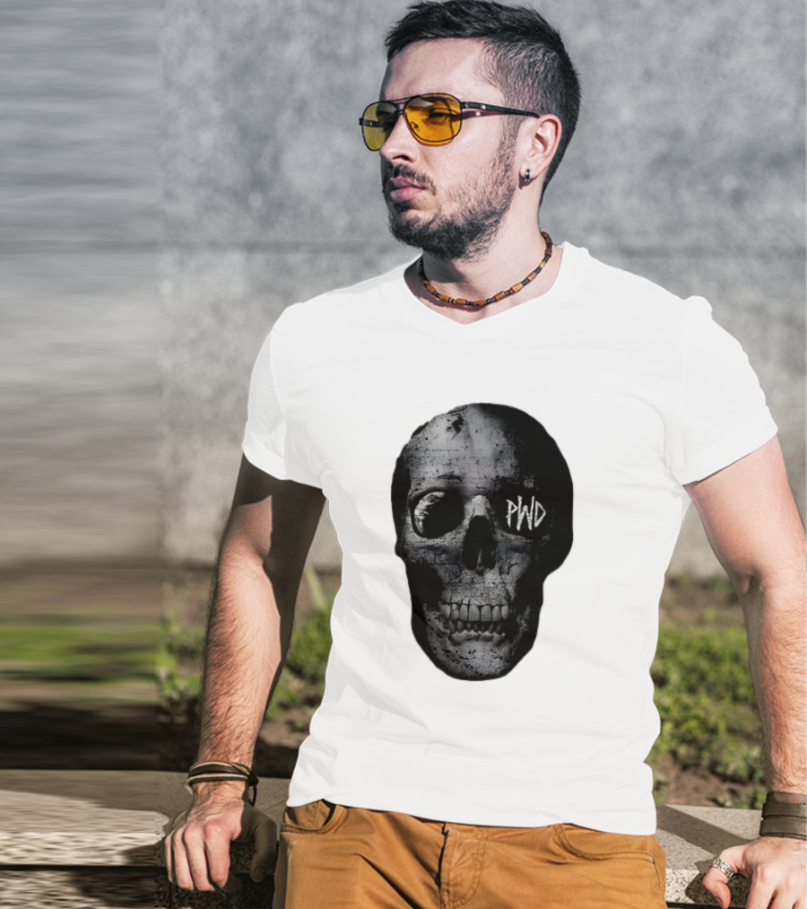 PWD Parkway Drive Dark Days 2012 Atlas Skull Image T-Shirt