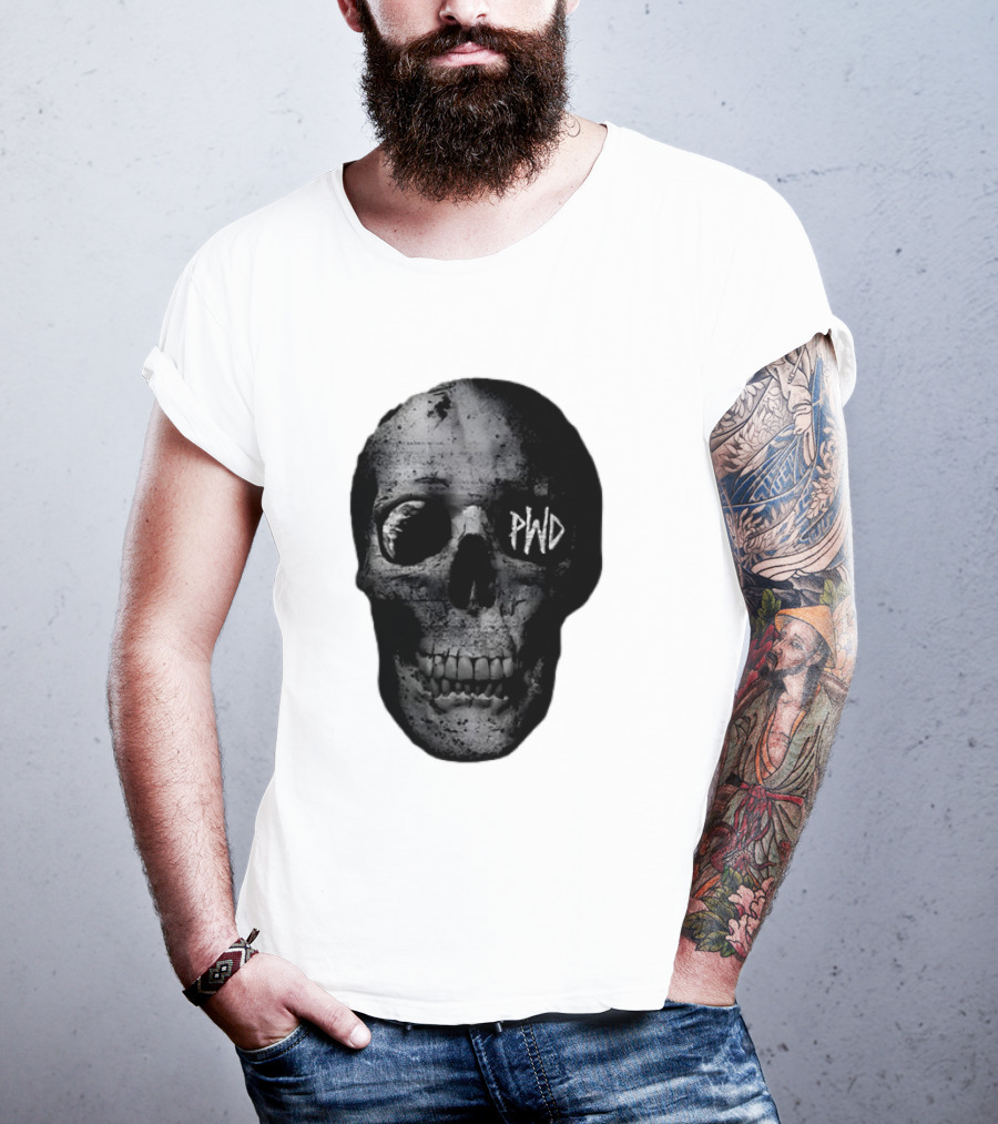 PWD Parkway Drive Dark Days 2012 Atlas Skull Image T-Shirt