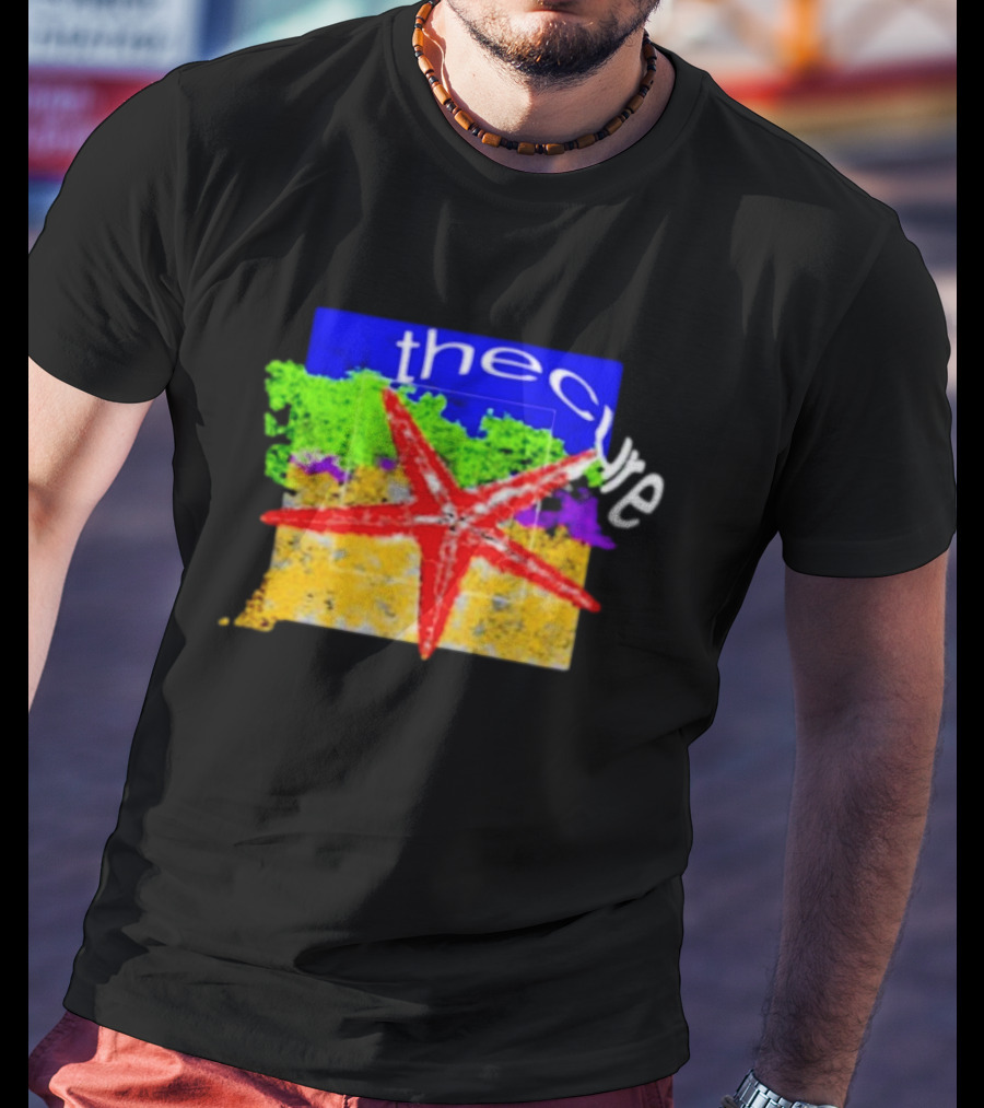 The Cure Starburst Grunge Color Block T-Shirt