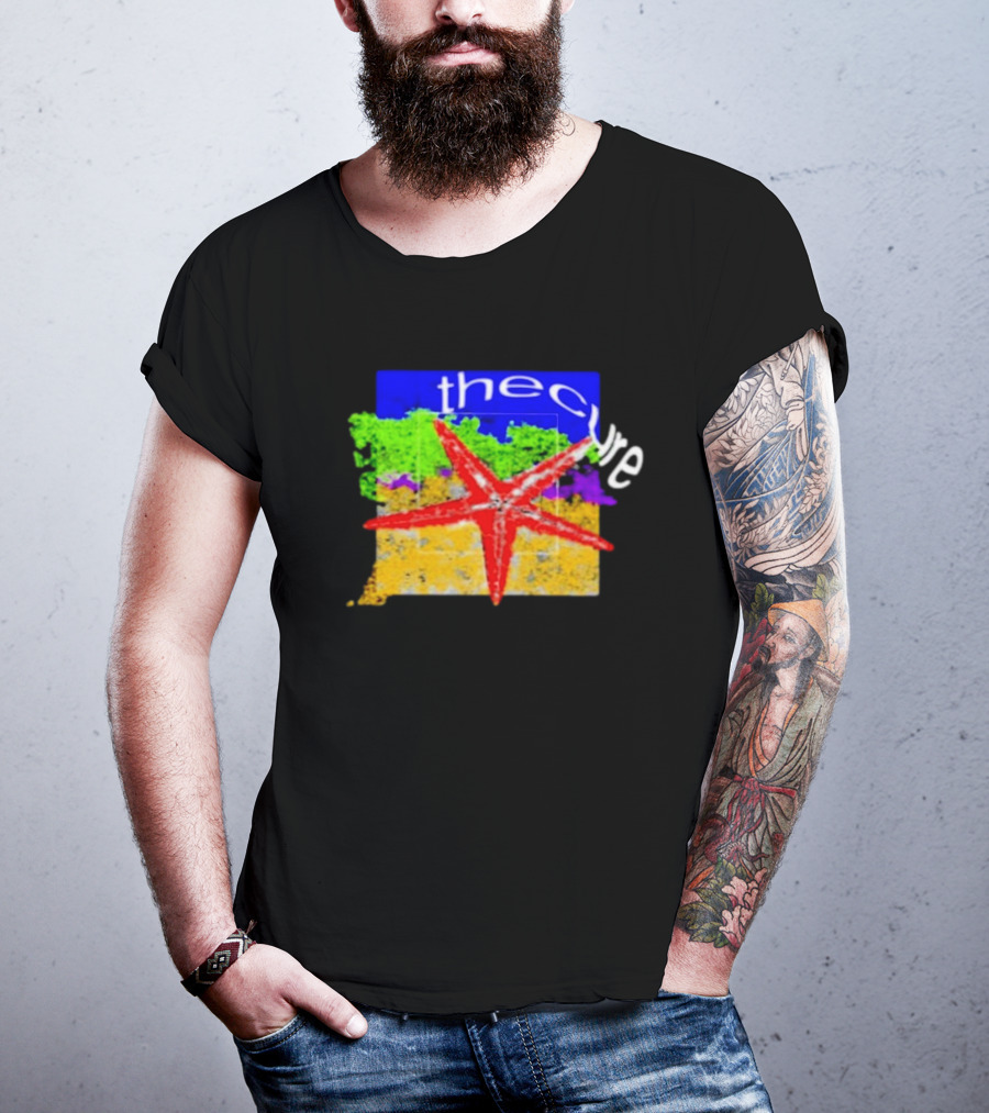 The Cure Starburst Grunge Color Block T-Shirt