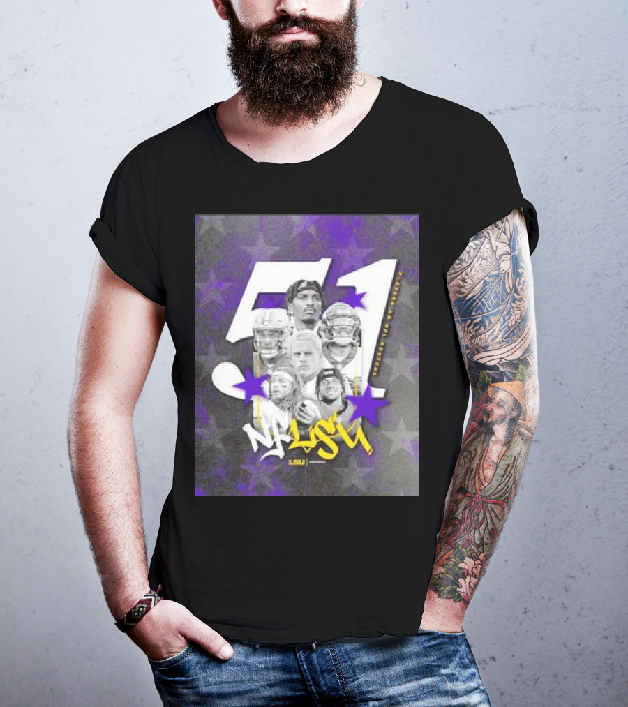 LSU Tigers NFLSU NFL Rosters Legends 51 Superstars T-Shirt
