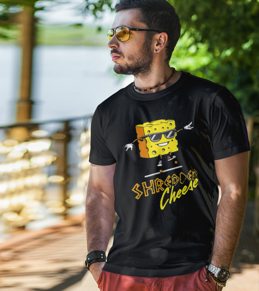 Shredded Cheese Skating Sunglasses Skateboard 2.0 T-Shirt