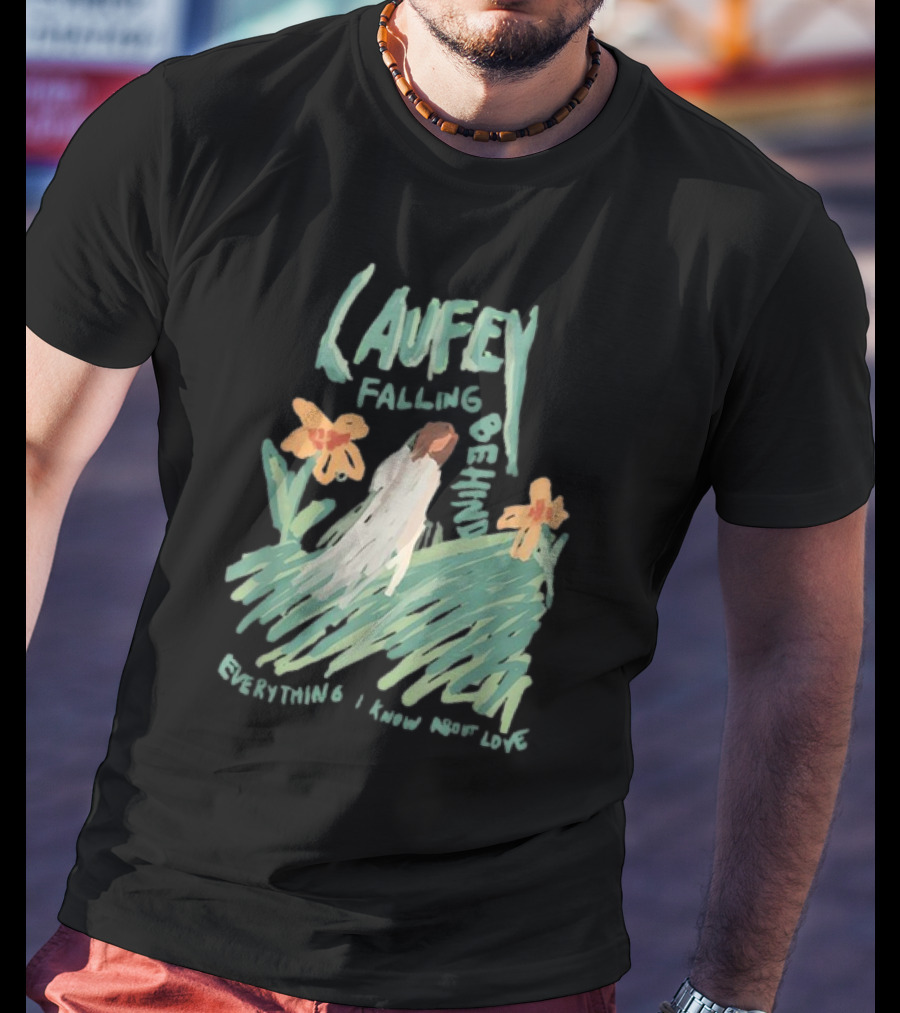 Laufey Falling Behind Everything I Know About Love With Daisies And Figure In Field T-Shirt