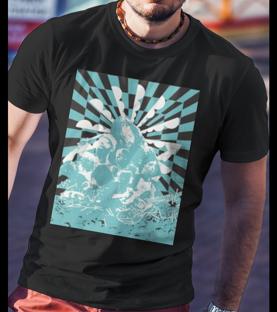 The War On Drugs Optical Collage Sunburst Band Montage T-Shirt