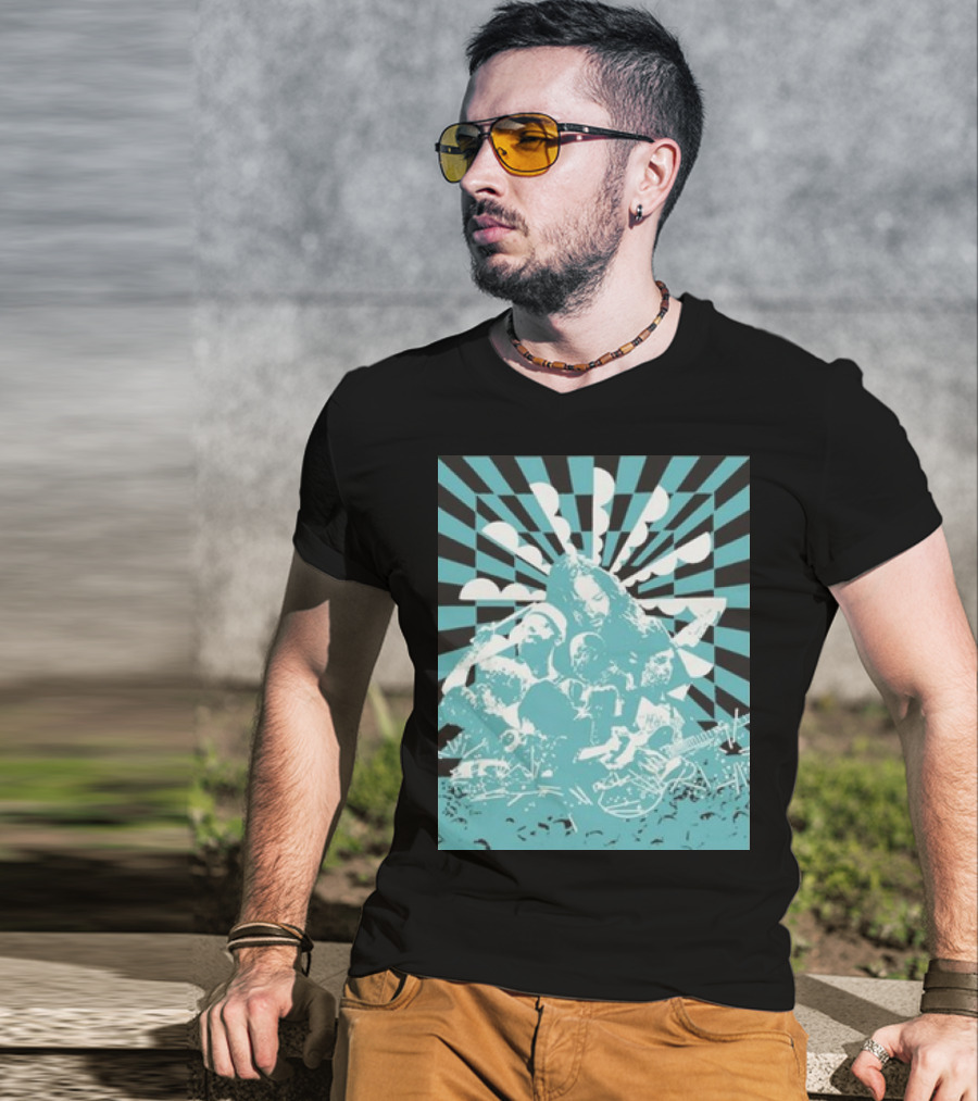 The War On Drugs Optical Collage Sunburst Band Montage T-Shirt