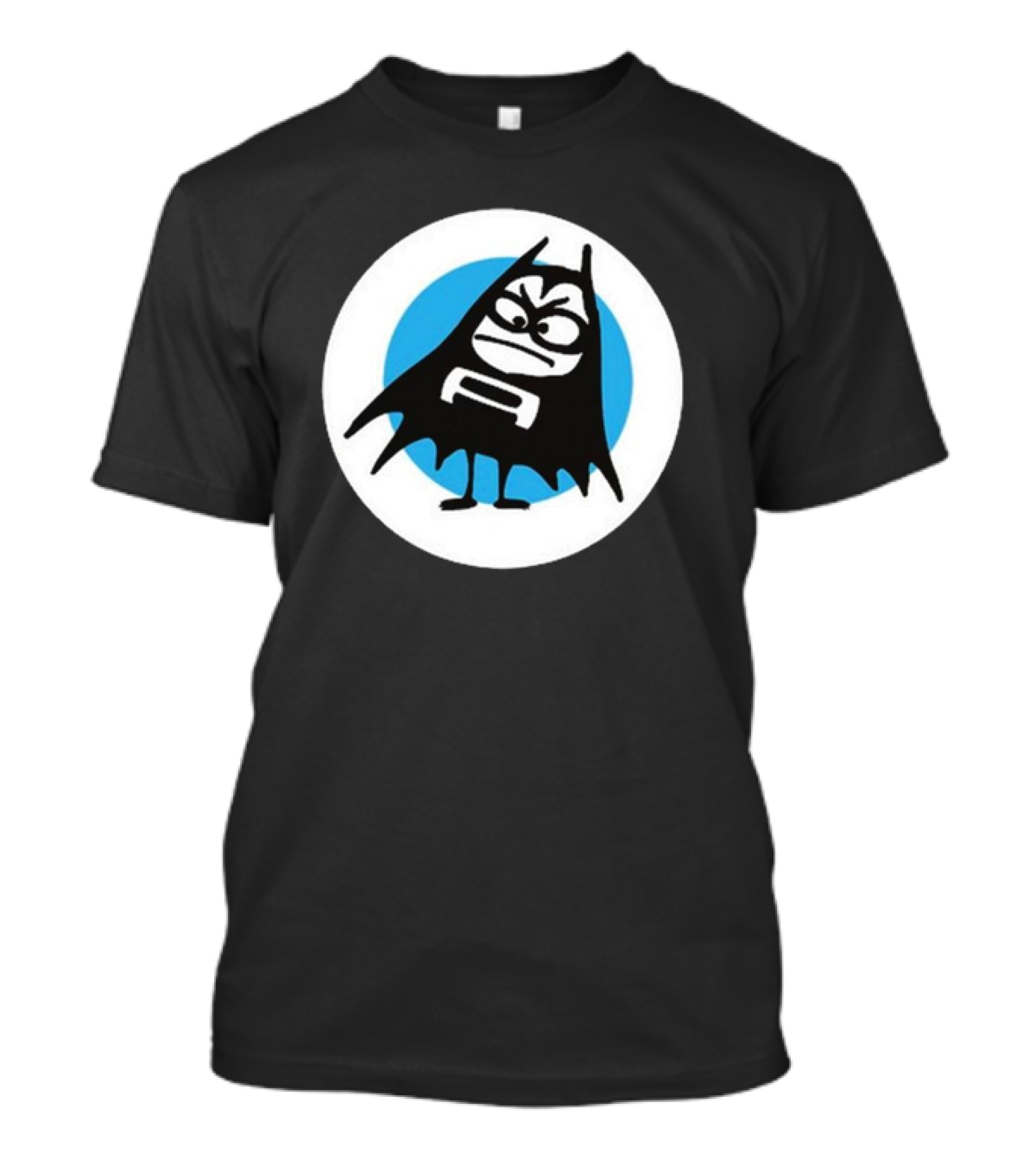 The Aquabats Lil Bat Classic Icon With Cartoon Bat And Mask In Circle T-Shirt