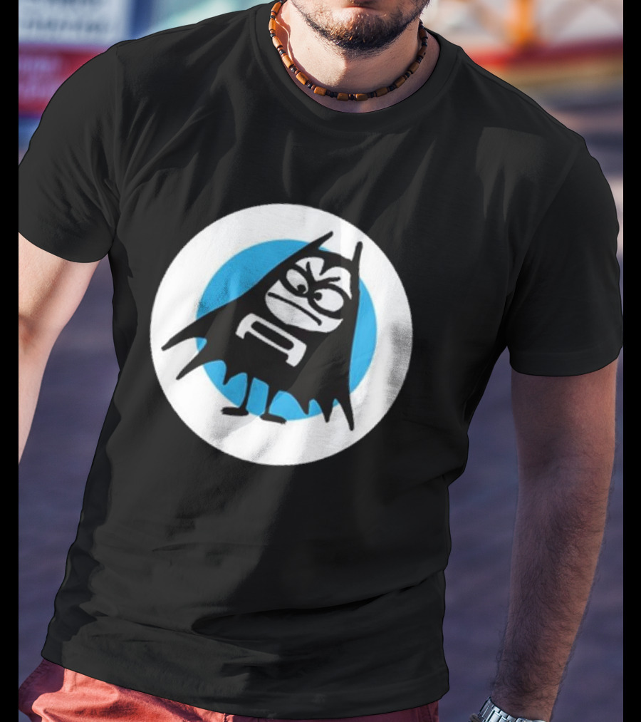 The Aquabats Lil Bat Classic Icon With Cartoon Bat And Mask In Circle T-Shirt
