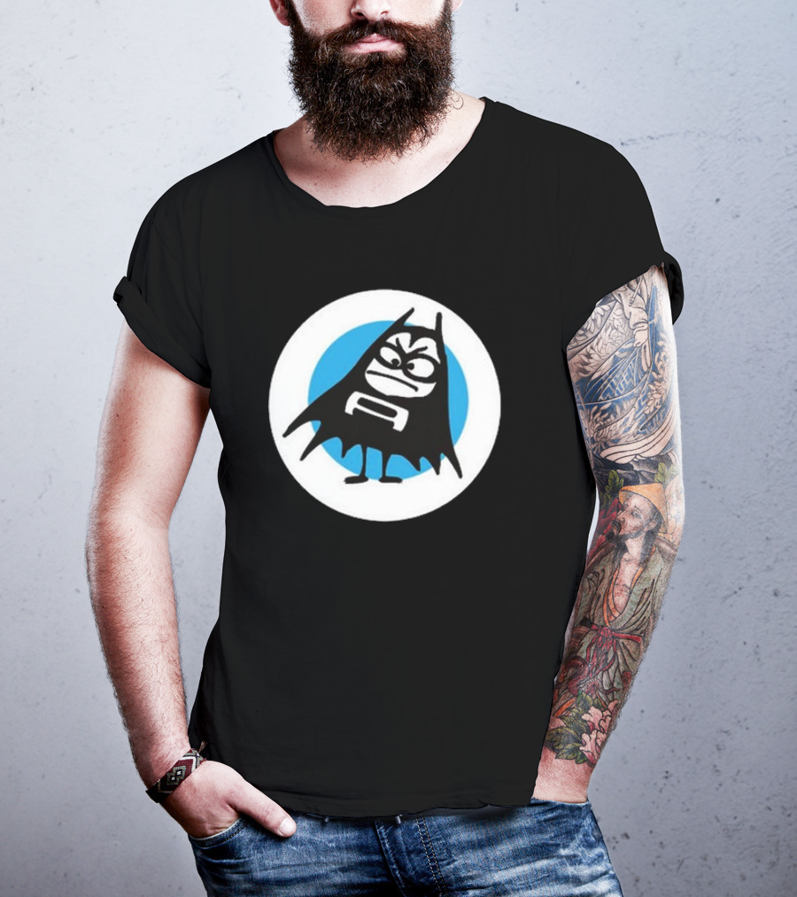 The Aquabats Lil Bat Classic Icon With Cartoon Bat And Mask In Circle T-Shirt