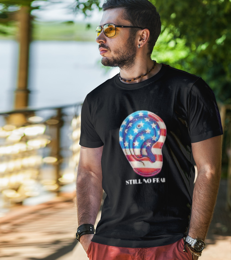 Still No Fear American Flag Ear T-Shirt