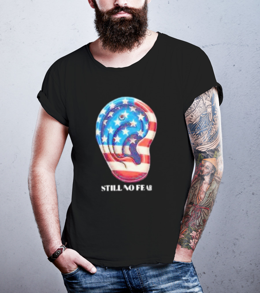 Still No Fear American Flag Ear T-Shirt