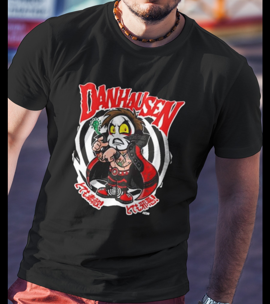 Danhausen Spiral Curse Character With Tattoo And Cape T-Shirt
