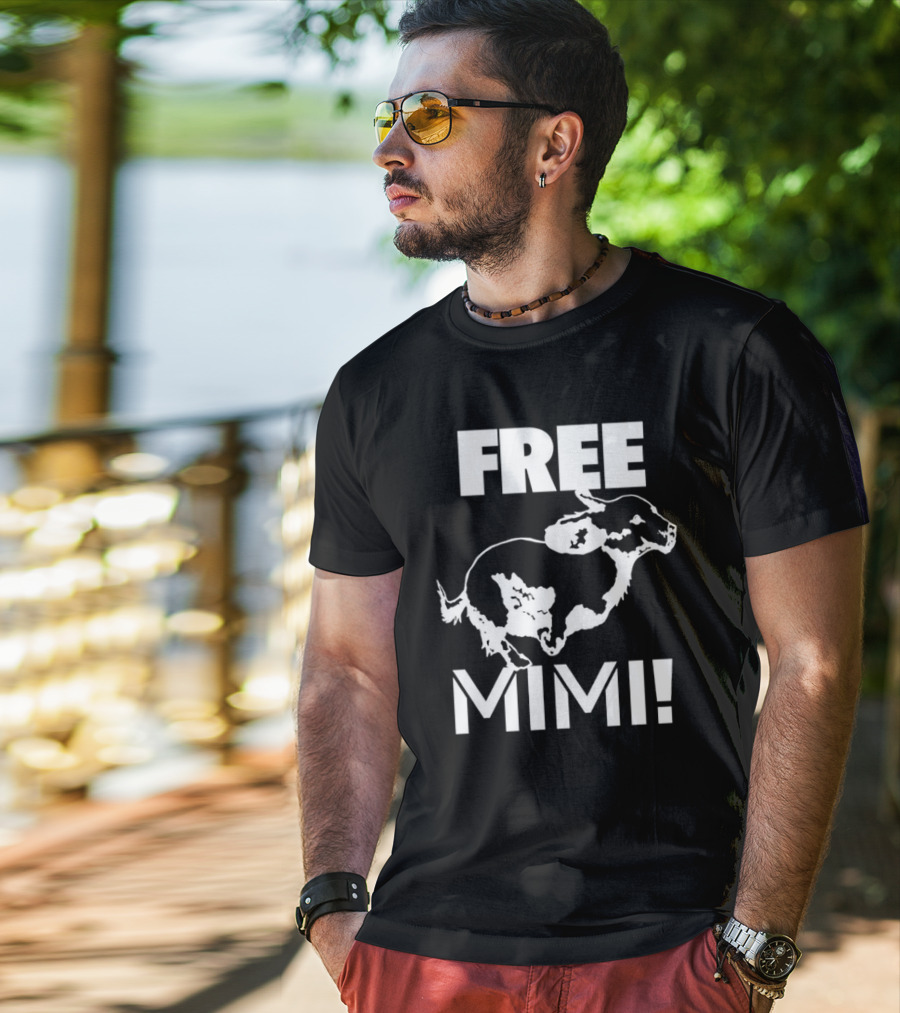 Free Mimi Running Cow T-Shirt