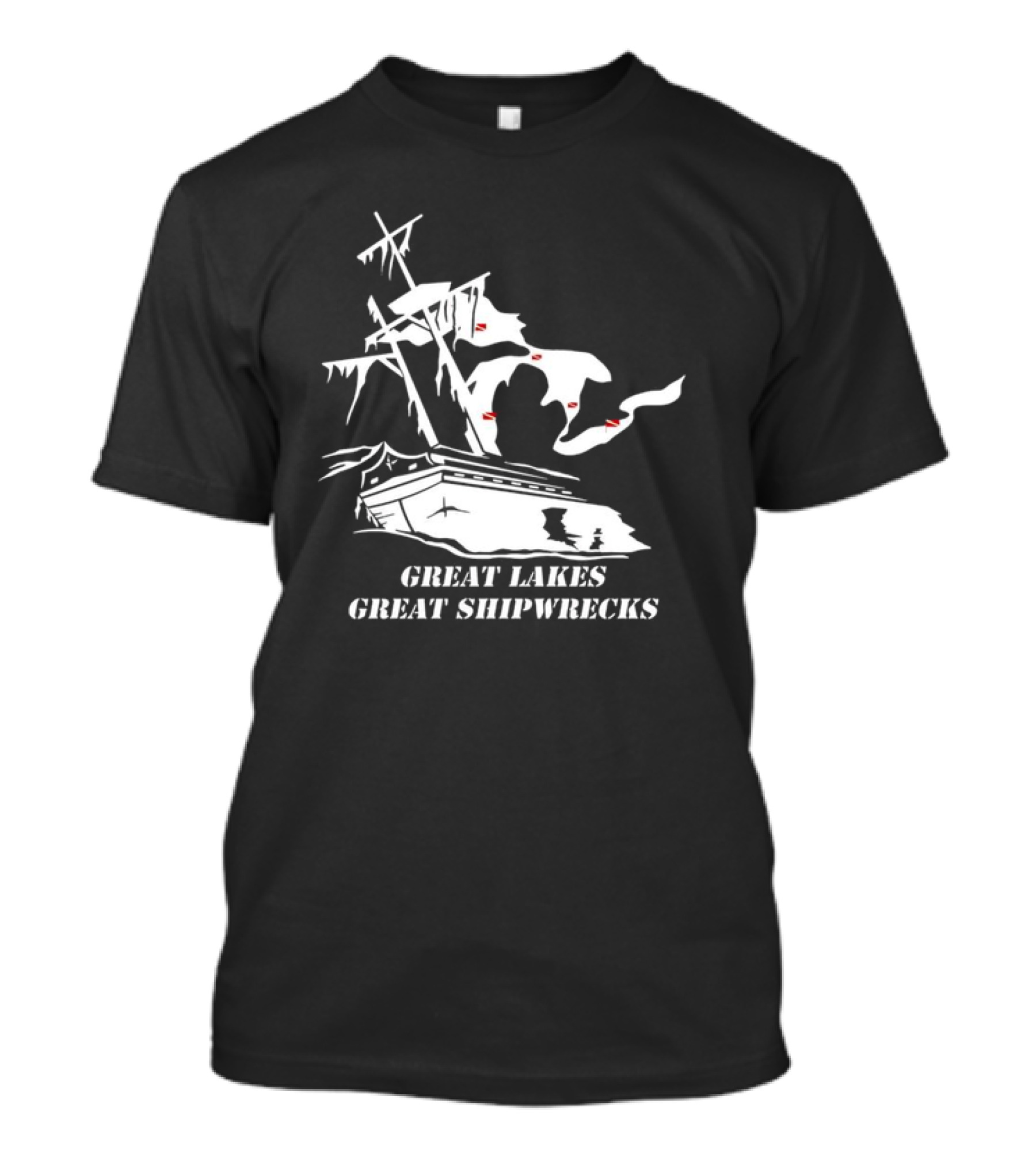 Great Lakes Great Shipwrecks Sailing Adventure T-Shirt
