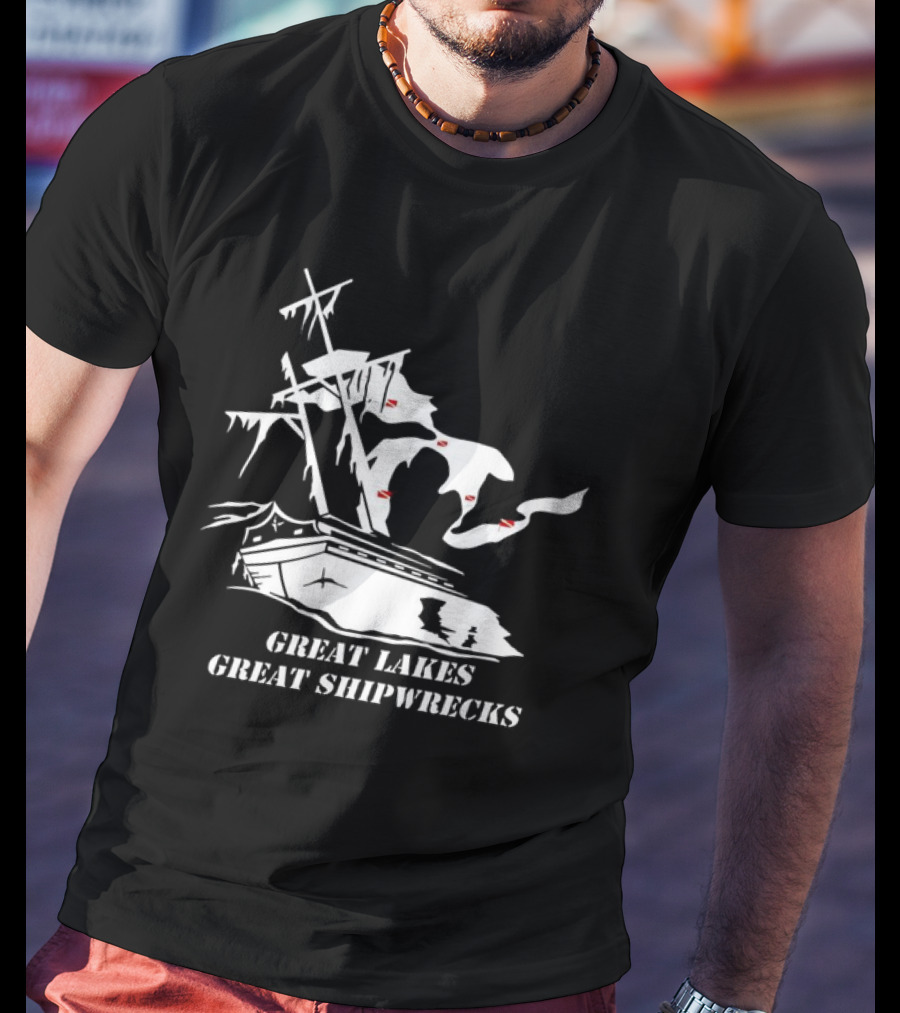 Great Lakes Great Shipwrecks Sailing Adventure T-Shirt
