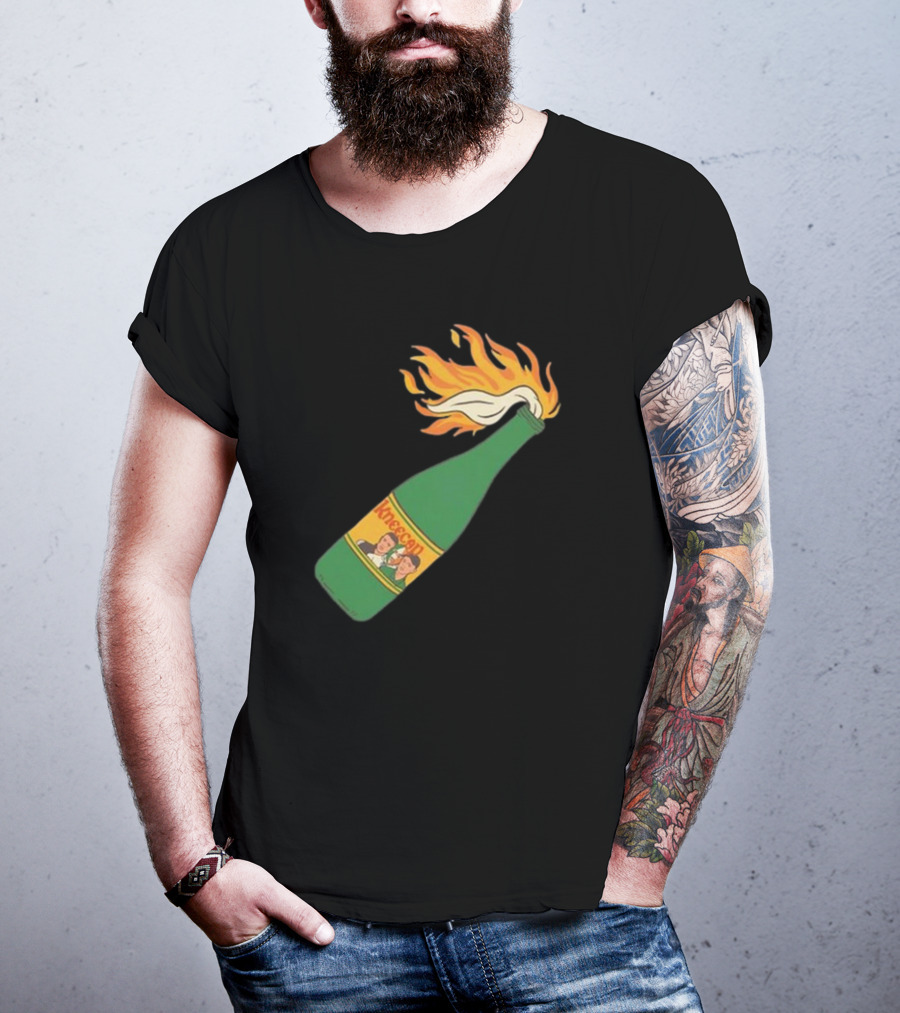 Kneecap Flaming Buckfast Molotov Bottle Green T-Shirt
