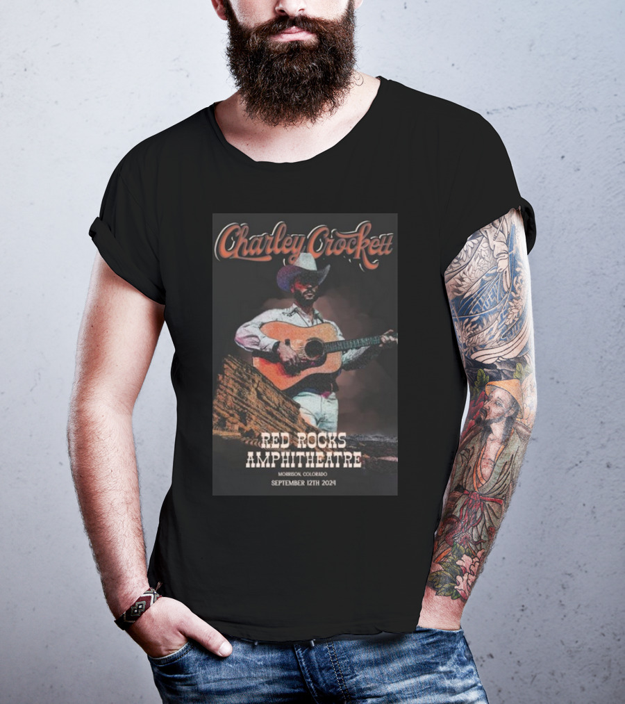 Charley Crockett Red Rocks Amphitheatre Morrison Colorado September 12th T-Shirt