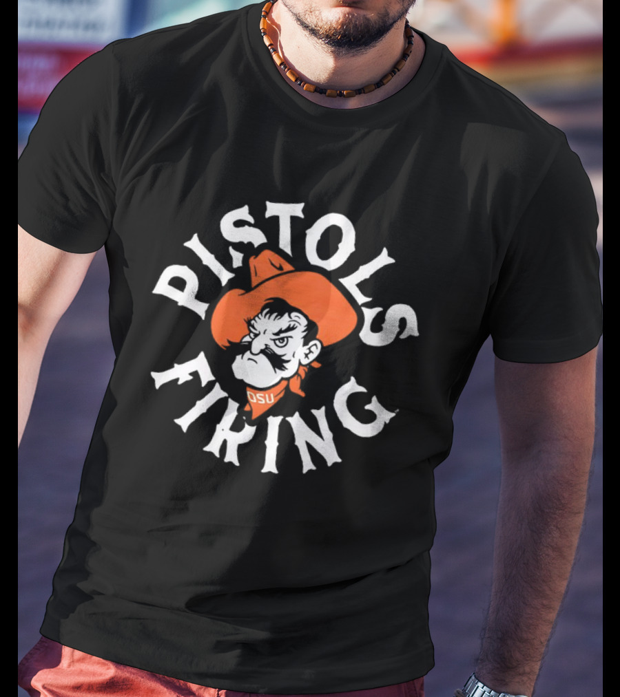 Oklahoma State Cowboys Pistols Firing OSU Vintage T-Shirt