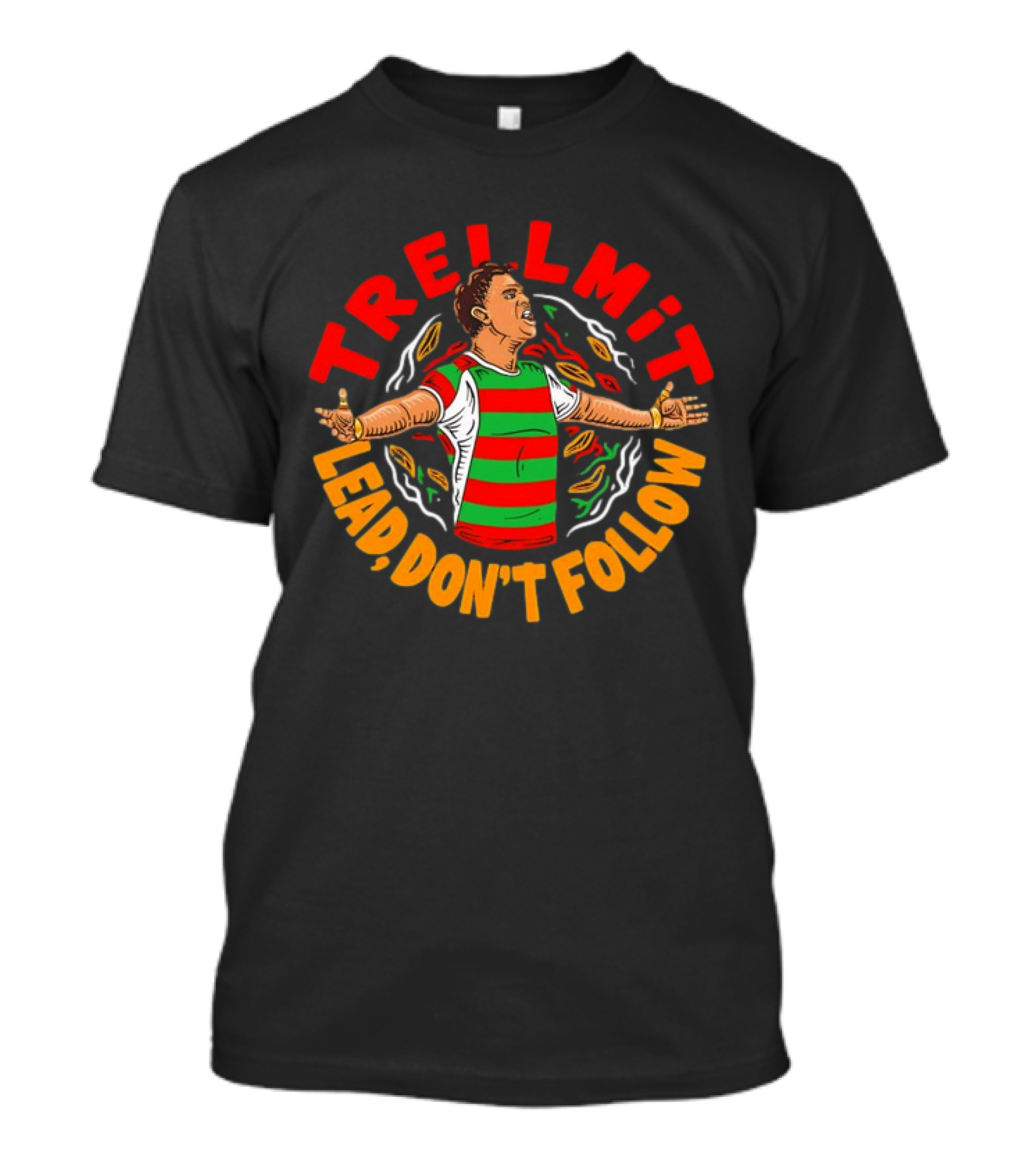 TRELLMIT Lead Don’t Follow Rugby-Inspired Motivational Player T-Shirt