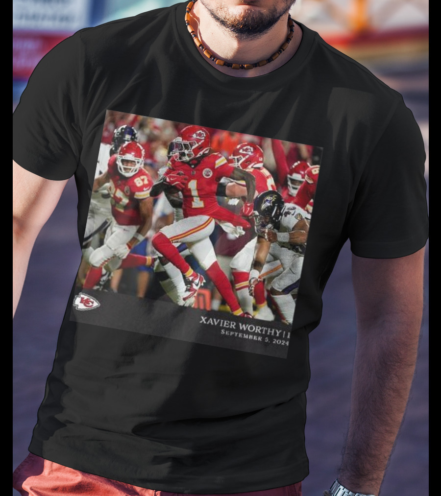 Xavier Worthy Kansas City Chiefs NFL Week 1 September 5 T-Shirt