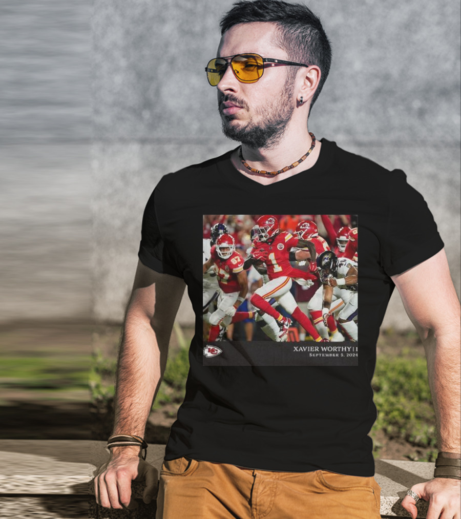 Xavier Worthy Kansas City Chiefs NFL Week 1 September 5 T-Shirt