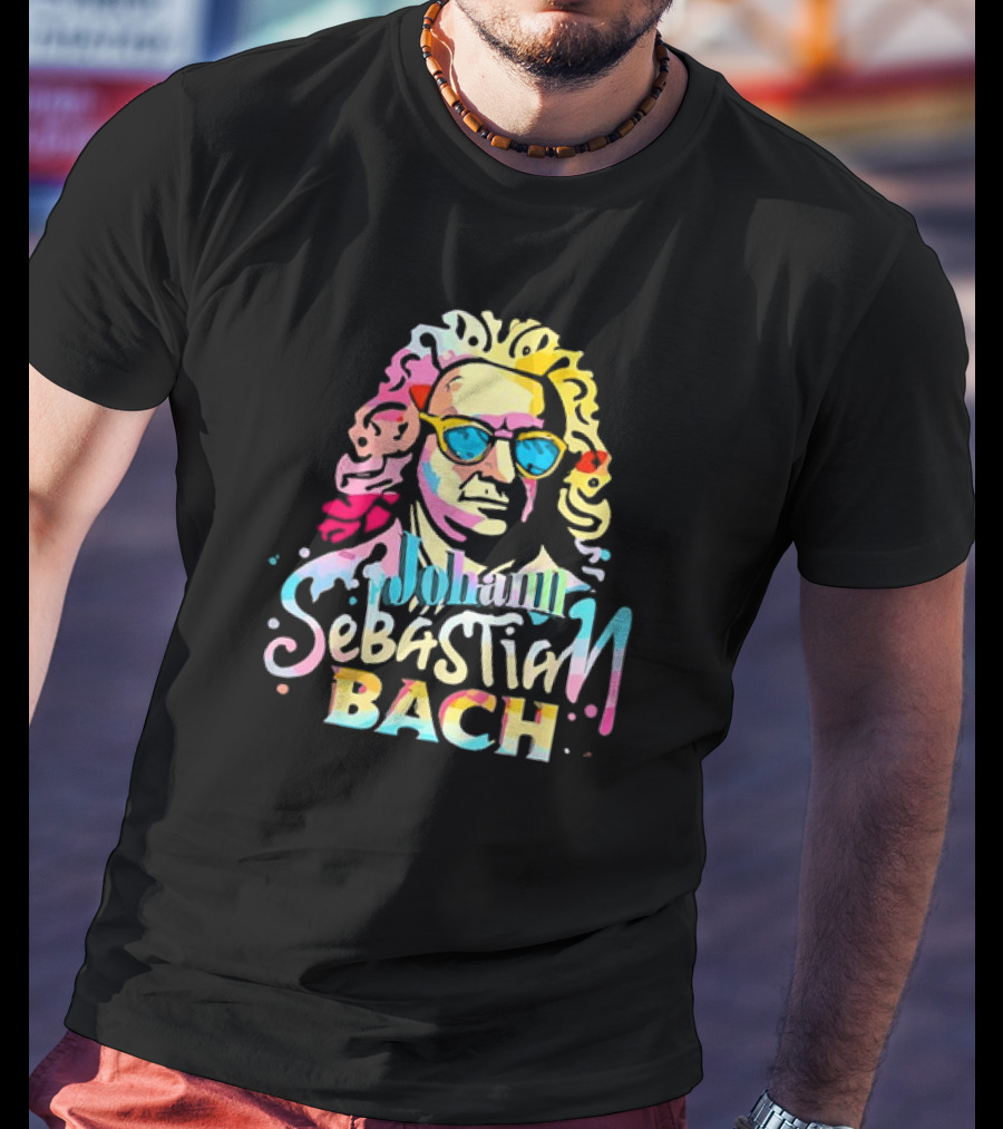 Johann Sebastian Bach Colorful Sunglasses T-Shirt