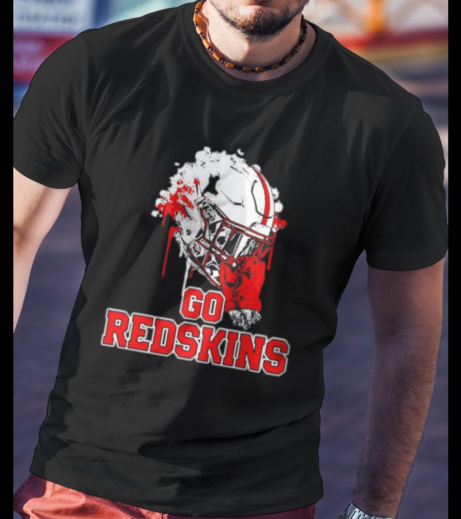 Go Redskins Helmet Burst T-Shirt