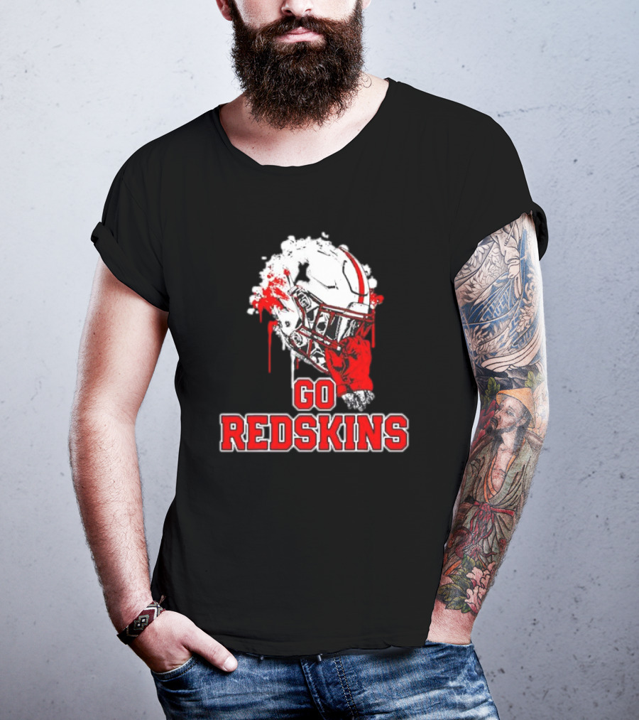 Go Redskins Helmet Burst T-Shirt
