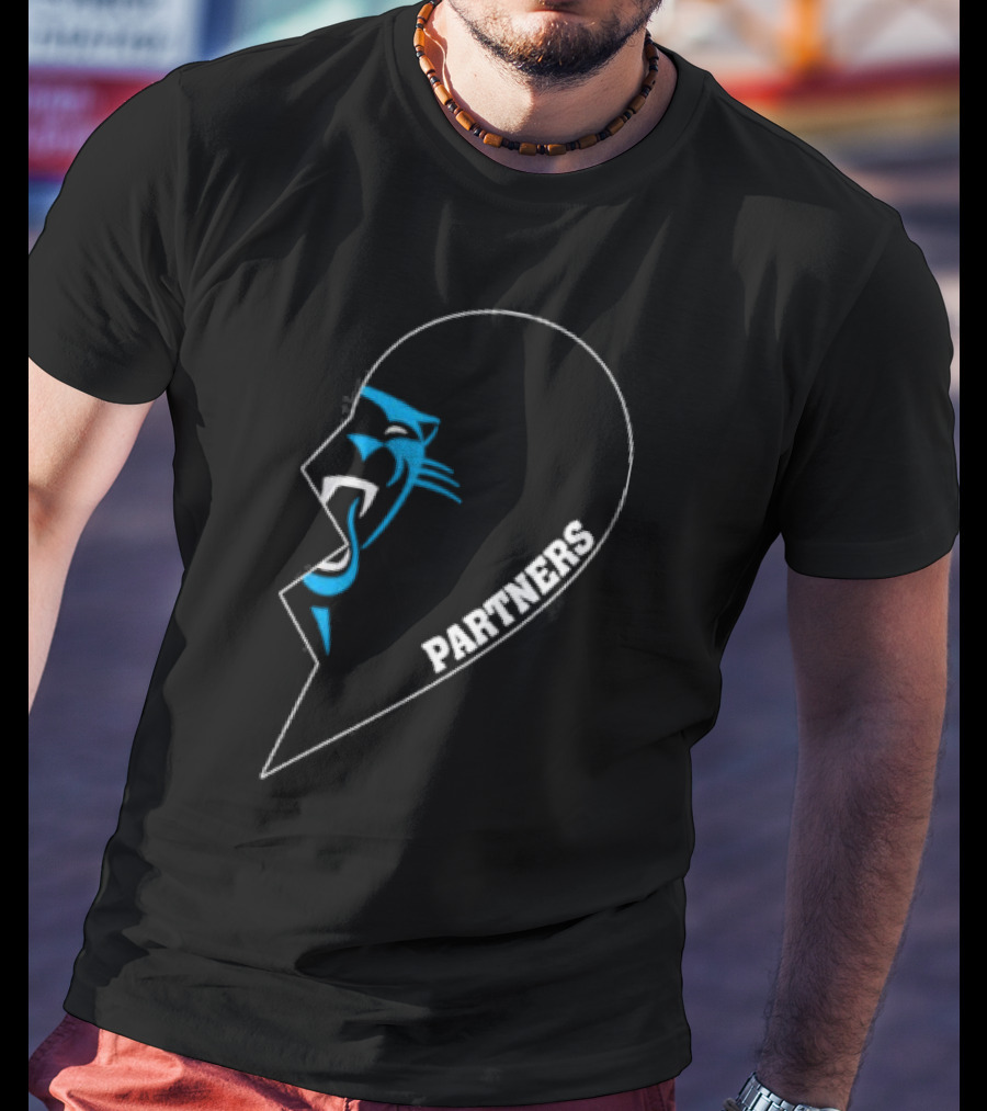 Carolina Panthers Partners Half Heart Emblem T-Shirt