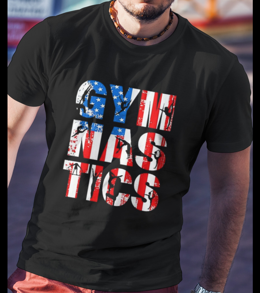 American Flag Gymnastics Team Lovers USA Gymnast T-Shirt