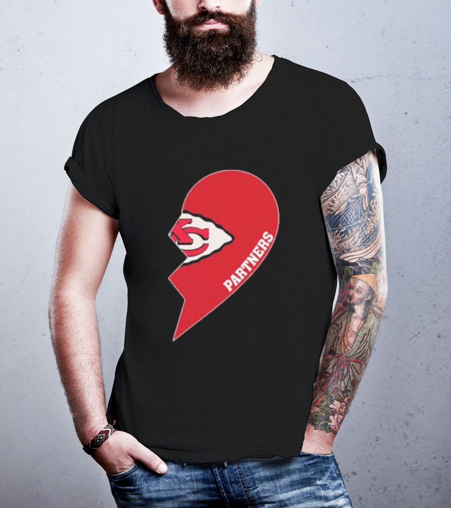 Kansas City Chiefs Partners Half Heart T-Shirt