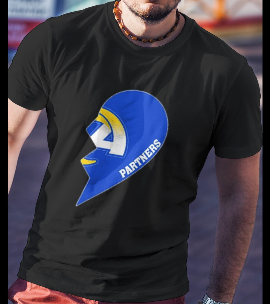 La Rams Partners Heart Logo Half T-Shirt