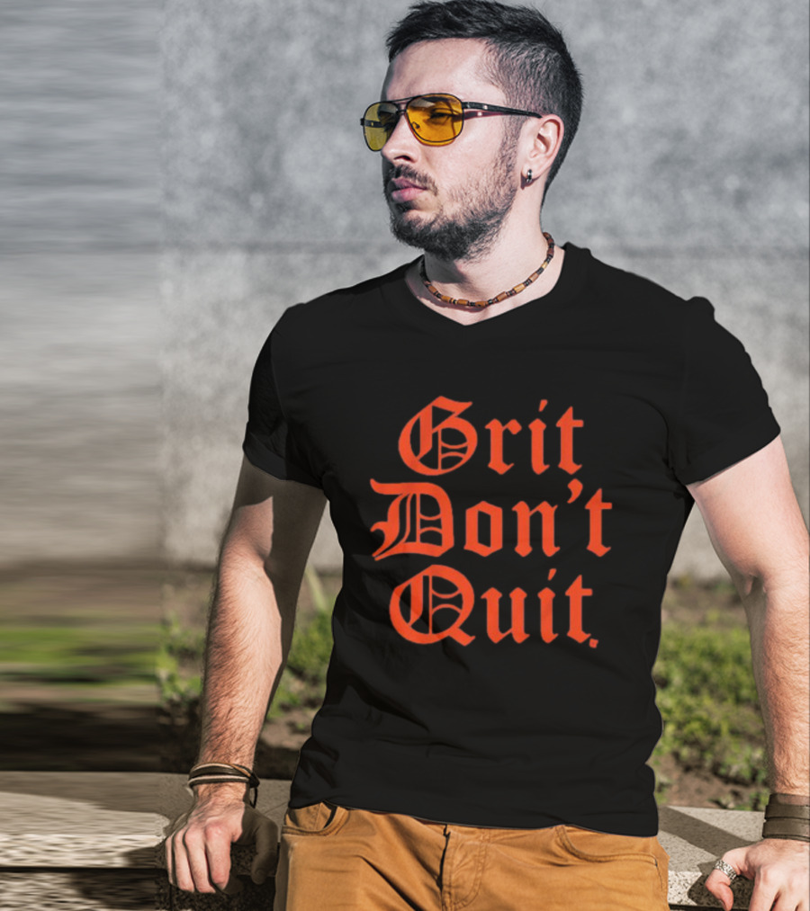 Detroit Grit Don't Quit Baseball T-Shirt