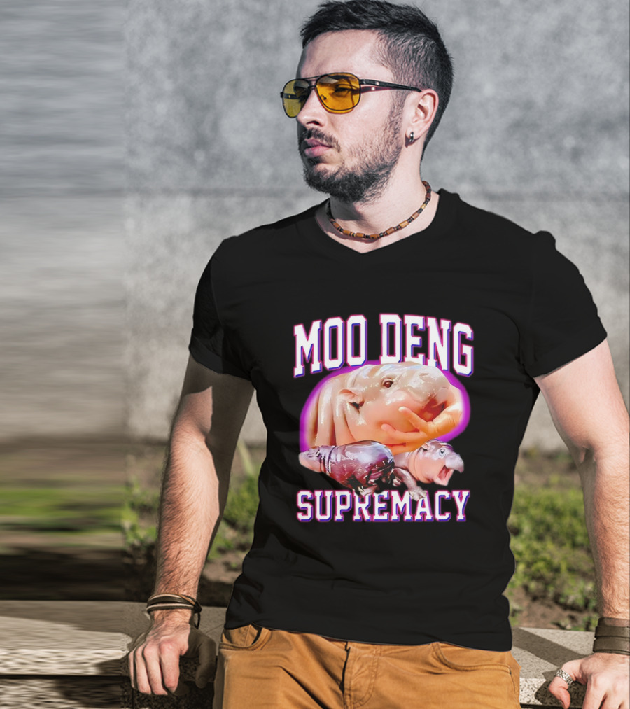 Moo Deng Supremacy Hippo Trio T-Shirt