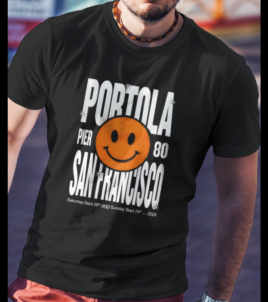 Portola Smiley San Francisco Pier 80 September 28-29 T-Shirt