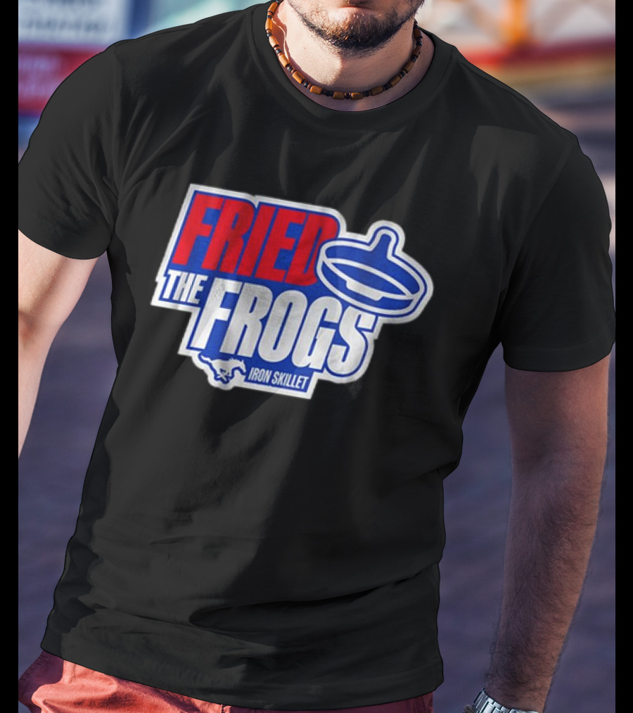 SMU Mustangs Fried The Frogs Iron Skillet T-Shirt