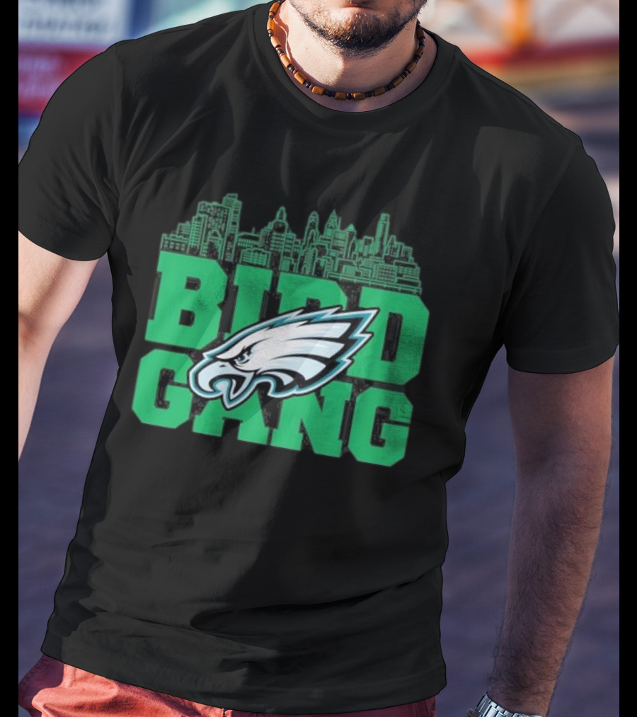 Bird Gang Philadelphia Eagles Bird Head Skyline T-Shirt