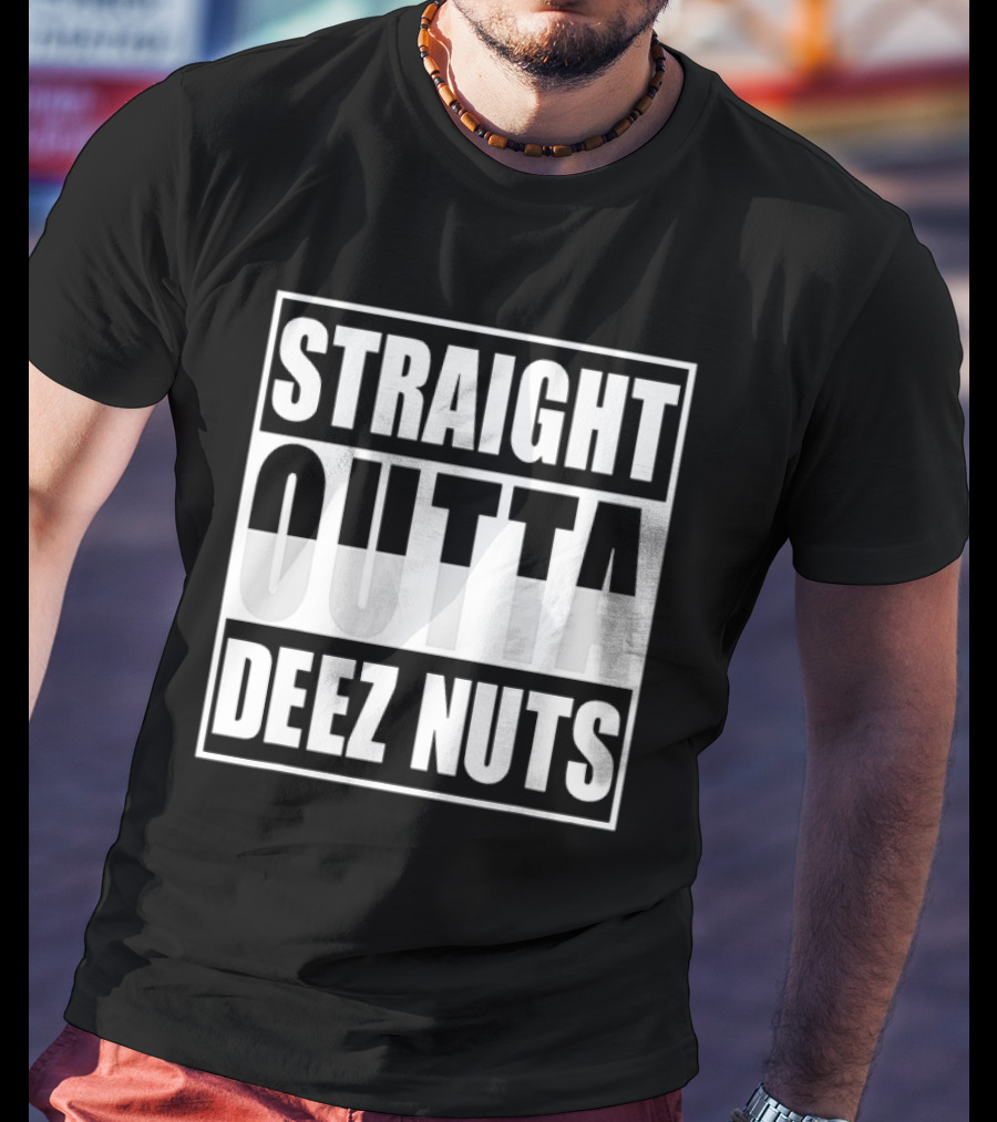 Straight Outta Deez Nuts Christmas T-Shirt