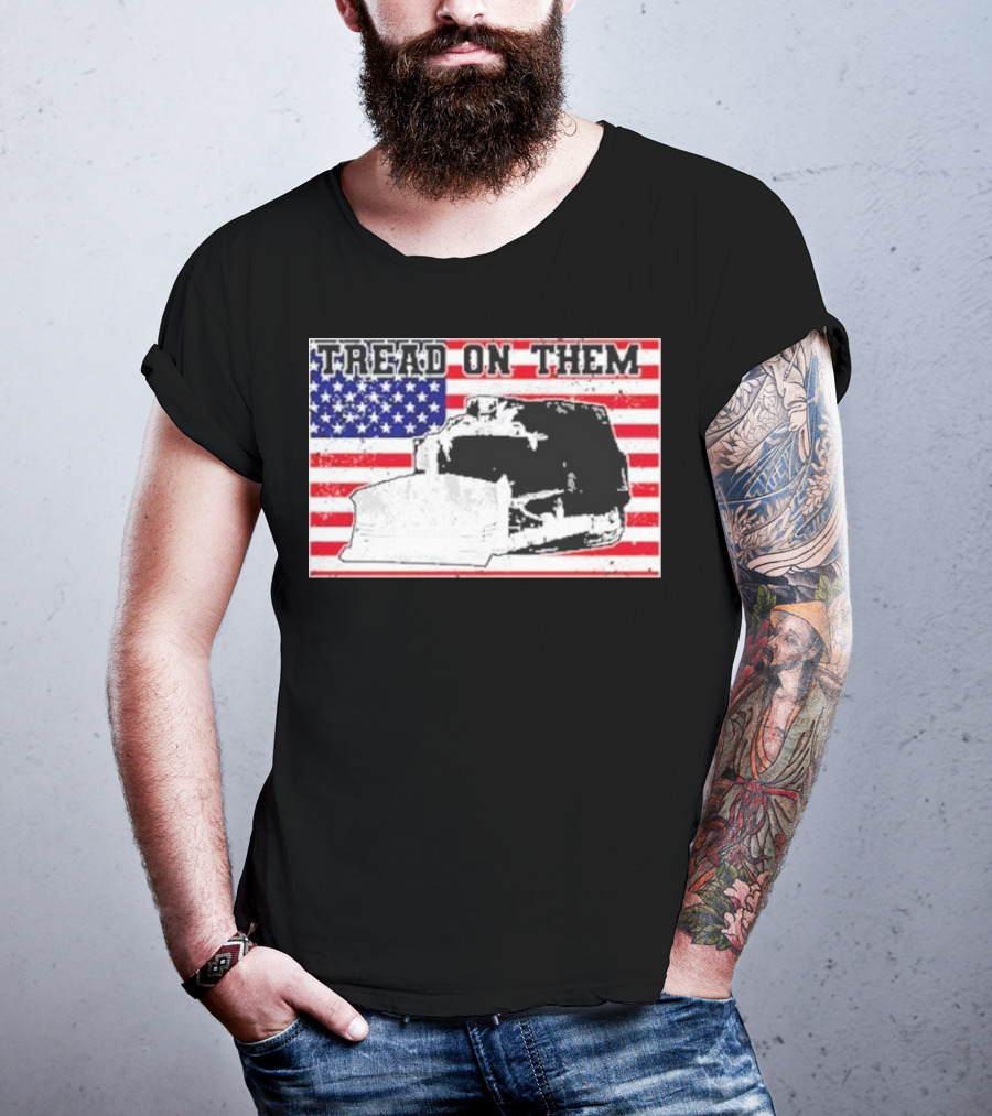 Tread On Them American Flag Killdozer T-Shirt
