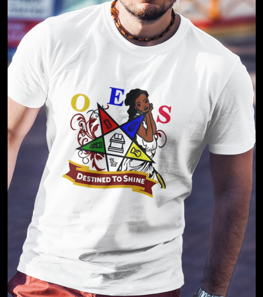 OES Eastern Star Destined To Shine Cartoon T-Shirt