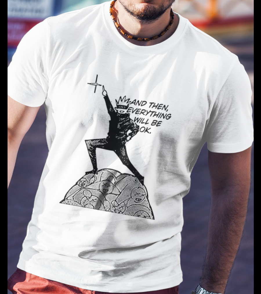 Gojo Satoru And Then Everything Will Be OK Manga Pose T-Shirt