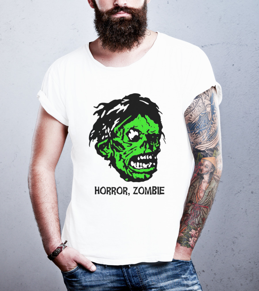 Kirk Hammett Horror Zombie Green Face T-Shirt