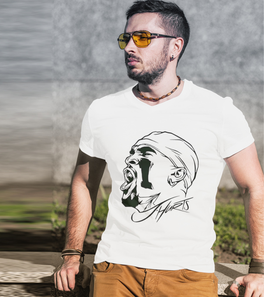 Philadelphia Eagles Jalen Hurts Yelling Vintage T-Shirt