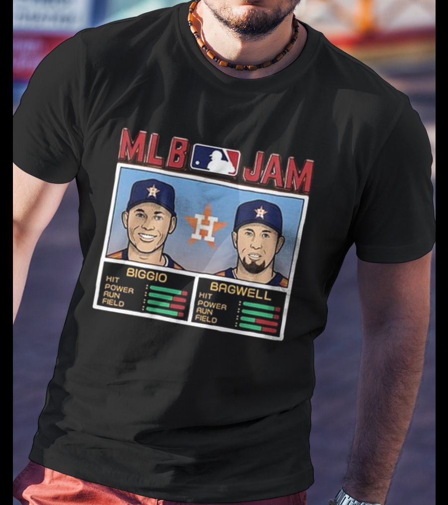 MLB Jam Craig Biggio Bagwell Houston Astros T-Shirt
