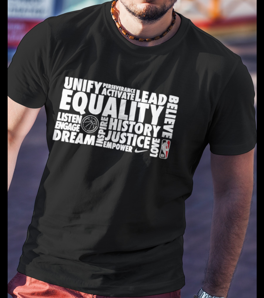 National Basketball Players Association NBA Equality Justice Unify Empower T-Shirt