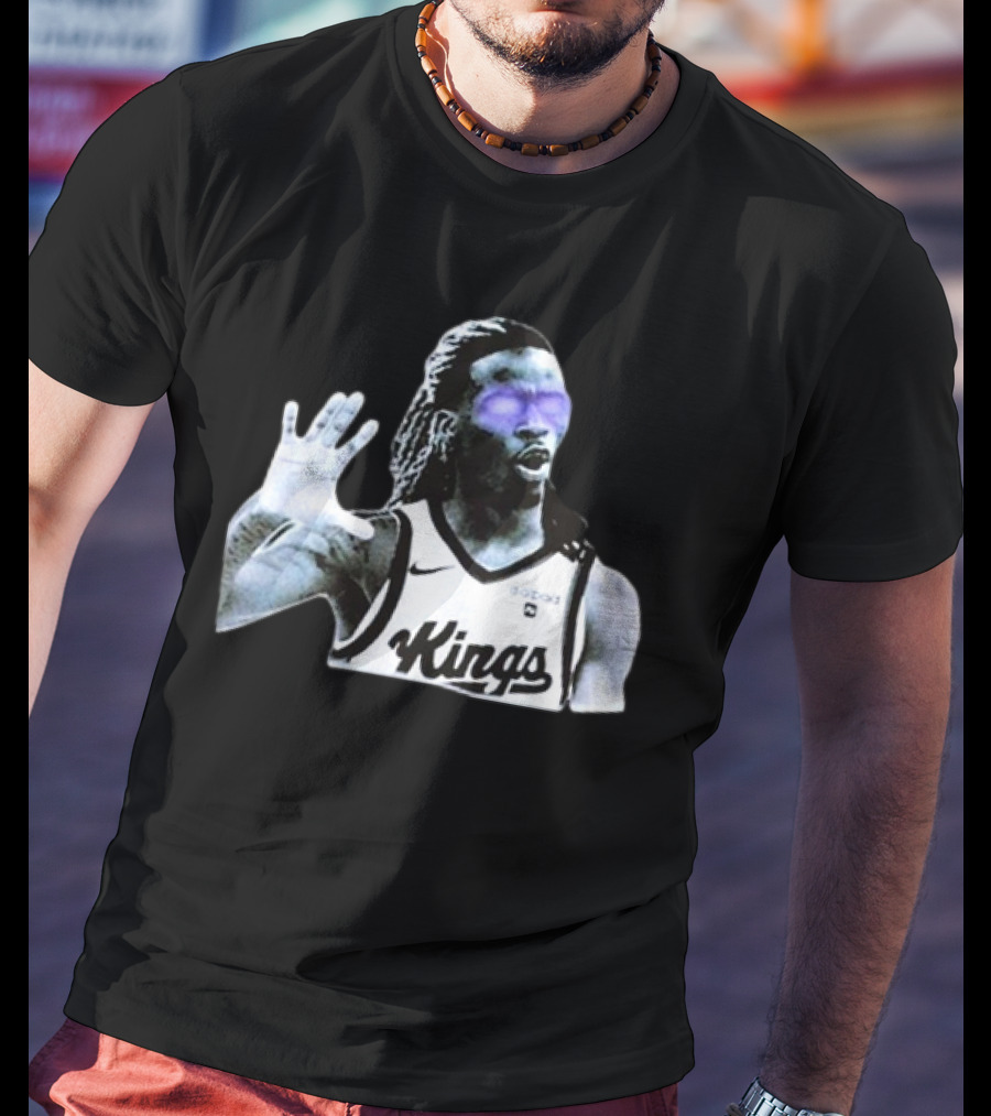 Keon Ellis Sacramento Kings Dark Basketball Player T-Shirt