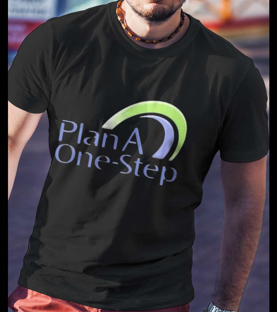 Plan A One Step Green Blue Curve T-Shirt