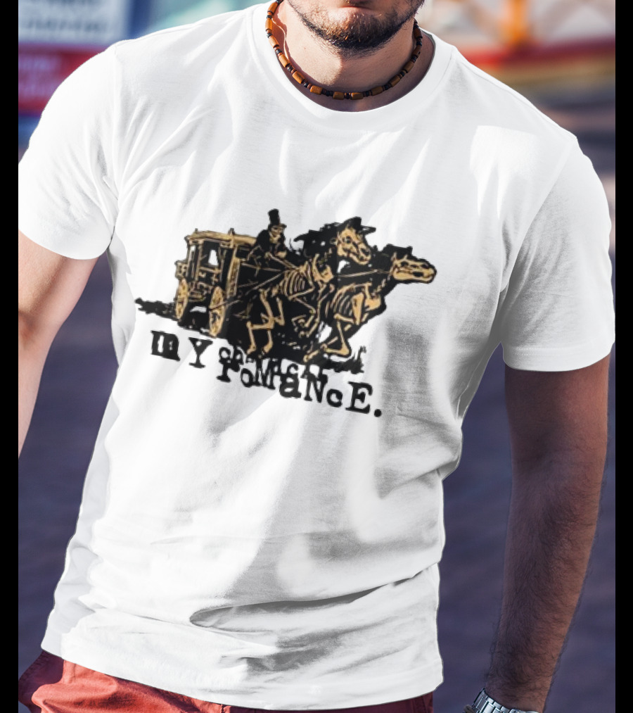 My Chemical Romance Skeleton Horse Hearse Carriage T-Shirt